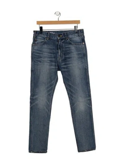 Pre-owned Celine Vintage Union Wash Straight-leg Jeans In Blue