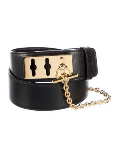 Pre-owned Celine Vintage Waist Belt Waist Belt In Black