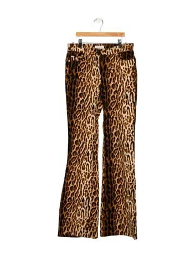 Pre-owned Celine Vintage Wide Leg Jeans In Brown