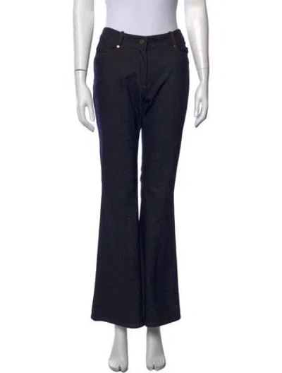 Pre-owned Celine Vintage Wide Leg Pants In Blue