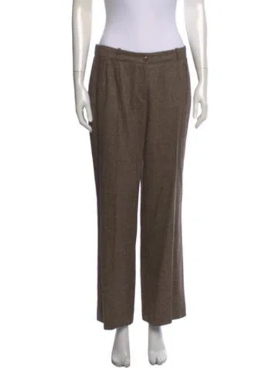 Pre-owned Celine Vintage Wide Leg Pants In Brown