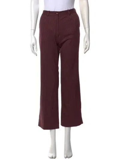 Pre-owned Celine Vintage Wide Leg Pants In Burgundy