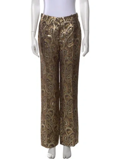 Pre-owned Celine Vintage Wide Leg Pants In Gold