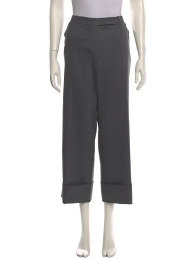 Pre-owned Celine Vintage Wide Leg Pants In Gray