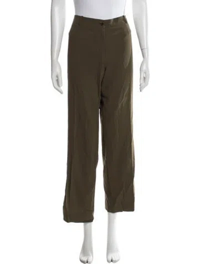 Pre-owned Celine Vintage Wide Leg Pants In Green