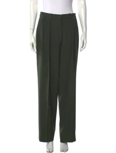 Pre-owned Celine Vintage Wide Leg Pants In Green