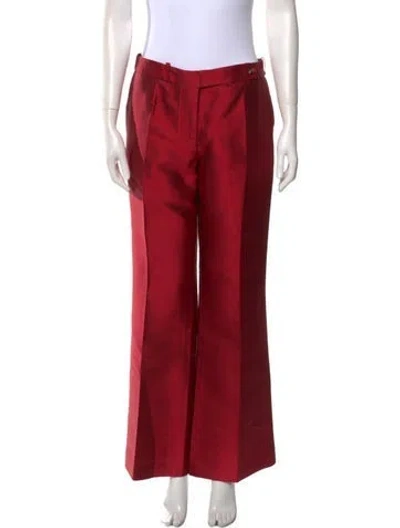 Pre-owned Celine Vintage Wide Leg Pants In Red
