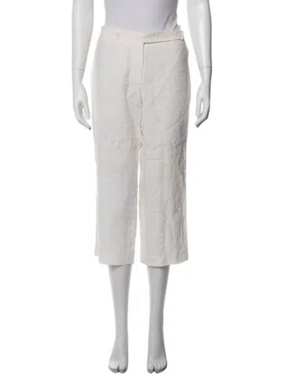 Pre-owned Celine Vintage Wide Leg Pants In White