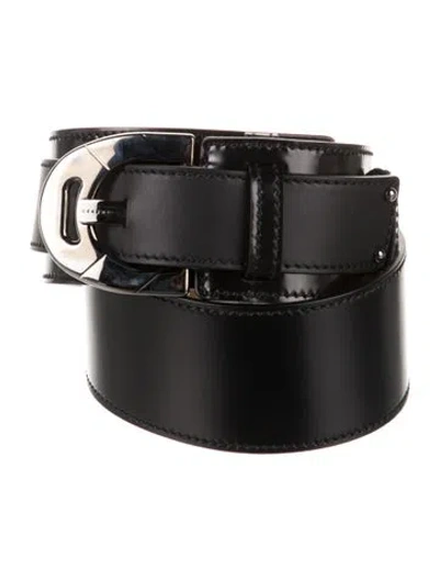 Pre-owned Celine Vintage Wide Waist Belt In Black
