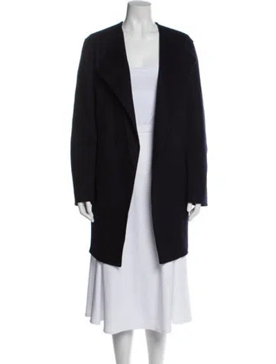 Pre-owned Celine Vintage Wool Coat In Blue