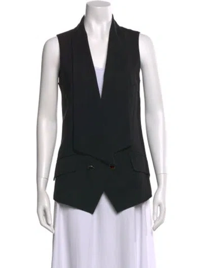 Pre-owned Celine Vintage Wool Top In Black