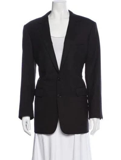 Pre-owned Celine Virgin Wool Blazer In Black