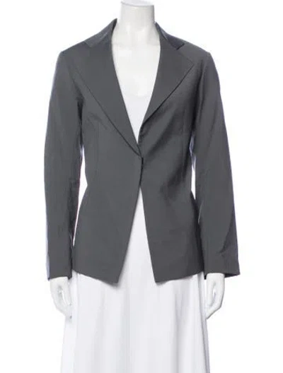 Pre-owned Celine Virgin Wool Blazer In Grey