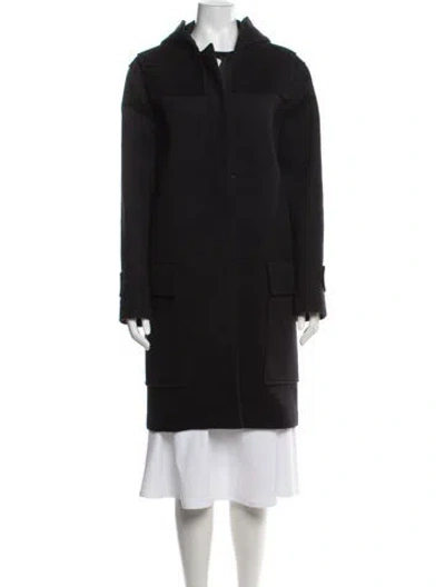 Pre-owned Celine Virgin Wool Coat In Black