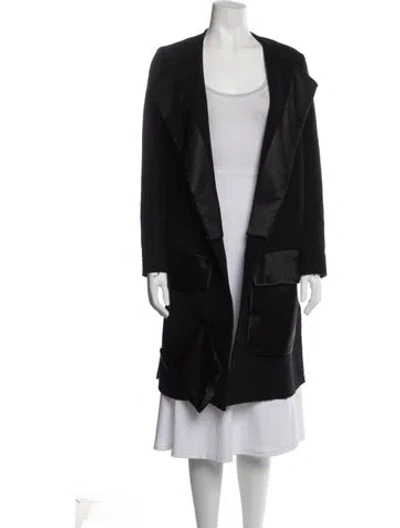 Pre-owned Celine Virgin Wool Coat In Black