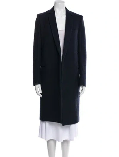 Pre-owned Celine Virgin Wool Coat In Blue