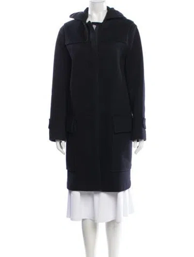 Pre-owned Celine Virgin Wool Coat In Blue
