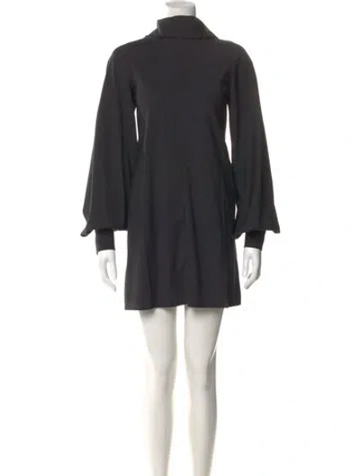 Pre-owned Celine Virgin Wool Knee-length Dress In Black