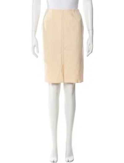 Pre-owned Celine Virgin Wool Knee-length Skirt In Neutral