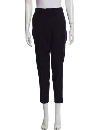 Pre-owned Celine Virgin Wool Skinny Leg Pants In Blue