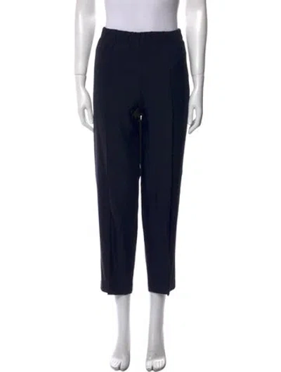 Pre-owned Celine Virgin Wool Straight Leg Pants In Blue