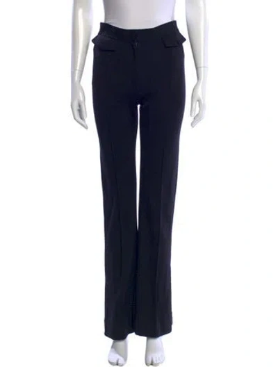 Pre-owned Celine Virgin Wool Wide Leg Pants In Black
