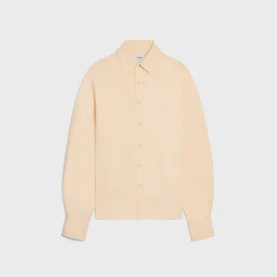 Celine Shirt In Viscose And Silk Cady In Neutral