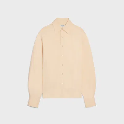 Celine Shirt In Viscose And Silk Cady In Neutral