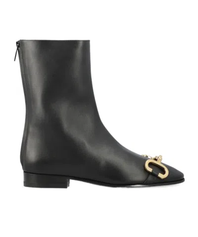 Celine Vivi Zipper Boots In Black