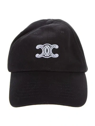 Pre-owned Celine Vivienne Baseball Cap In Black
