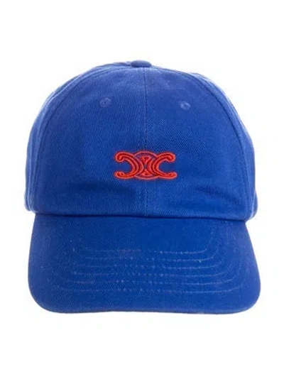 Pre-owned Celine Vivienne Baseball Cap In Blue