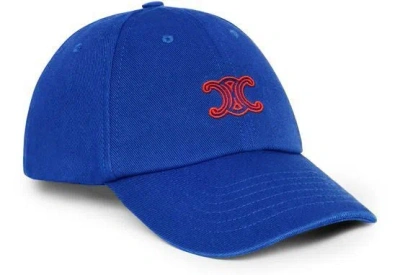 Celine Vivienne Cotton Twill Cap In Gold