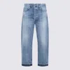 Celine Vivienne Glass Denim Jeans In Blue