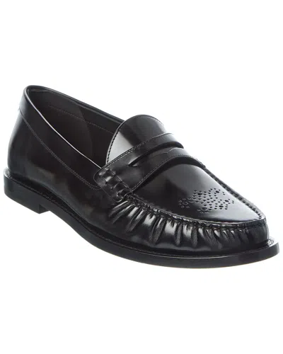 Celine Vivienne Leather Loafer In Black