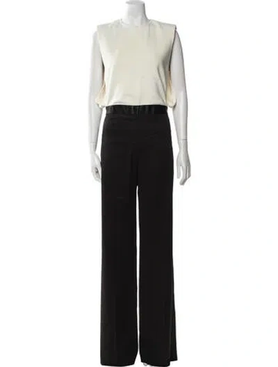 Pre-owned Celine V-neck Jumpsuit In Black