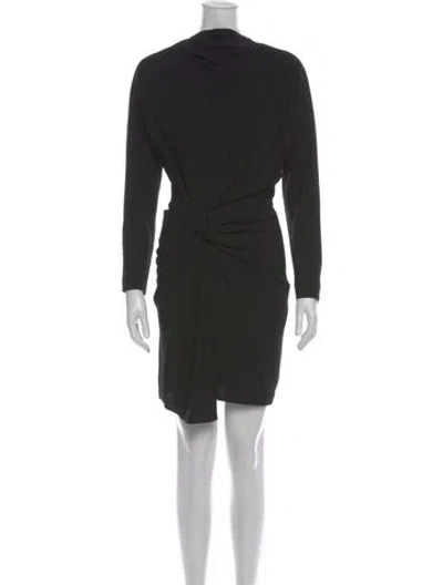 Pre-owned Celine V-neck Mini Dress In Black