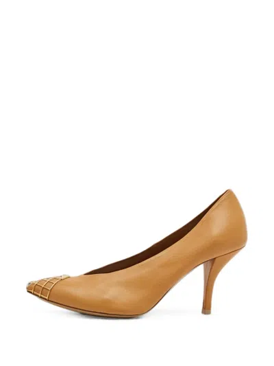 Pre-owned Celine V-neck Pointed-toe Pumps In Neutral