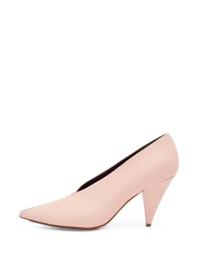 Pre-owned Celine V-neck Pointed-toe Pumps In Pink