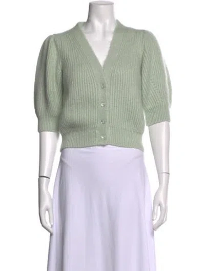 Pre-owned Celine V-neck Sweater In Green