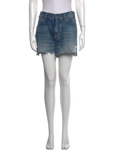 Pre-owned Celine W Cs 023 Mini Shorts In Blue
