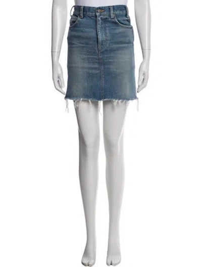 Pre-owned Celine W_js_004 Mini Skirt In Blue