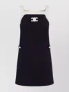 Celine Waist Buttoned Mini Dress With Contrast Trim