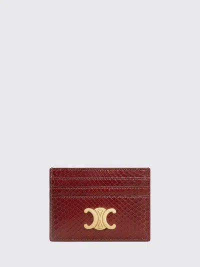 Celine Wallet Woman In Burgundy