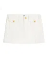 Celine Washed Mini Skirt In White