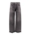 Celine Straight Leg Trousers Faded Effect In Gray