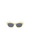 Celine Wayfarer Frame Colored Lens Sunglasses In Yellow