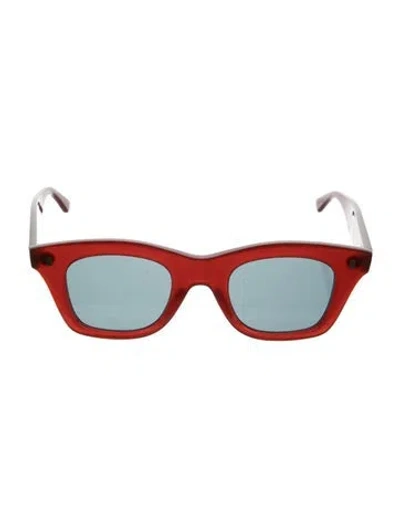 Pre-owned Celine Wayfarer Mirrored Sunglasses In Red