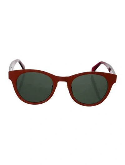 Pre-owned Celine Wayfarer Mirrored Sunglasses In Red