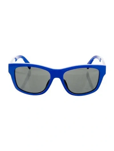 Pre-owned Celine Wayfarer Mirrored Sunglasses In Blue