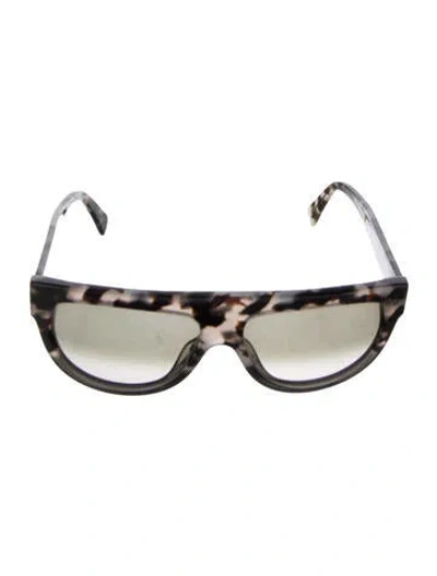 Pre-owned Celine Wayfarer Mirrored Sunglasses In Gray